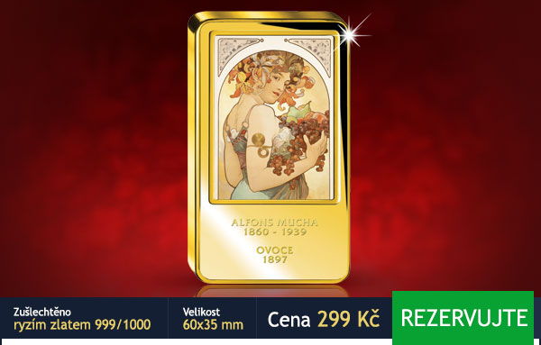 Alfons Mucha, Ovoce - Poprvé v historii na kolorované medaili