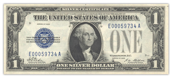 Jednodolarová bankovka s Georgem Washingtonem