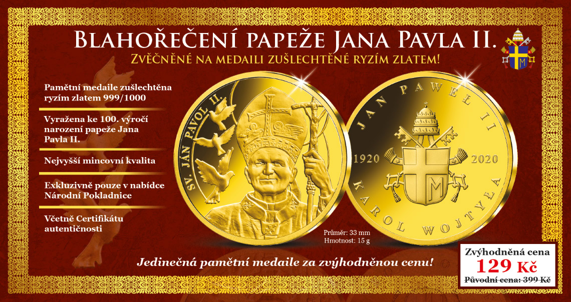 Pamětní medaile 100. výročí narození papeže Jana Pavla II.