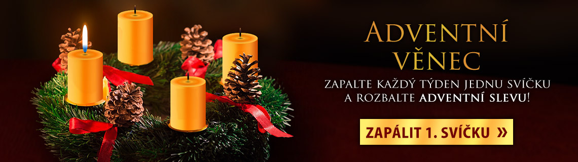 Adventní věnec - zapalte 1. svíčku a rozbalte slevu!