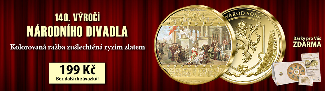 Jubilejní medaile 140. výročí Národního divadla jen za 199 Kč. Poštovné a balné platíme za Vás!