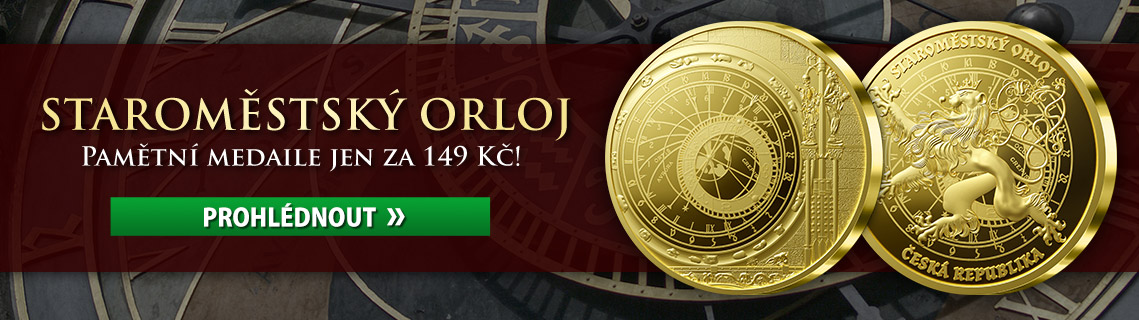 Pamětní medaile Staroměstský orloj jen za 149 Kč
