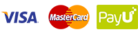 Podporujeme bezpečné platby platebními kartami Visa a MasterCard přes portál PayU