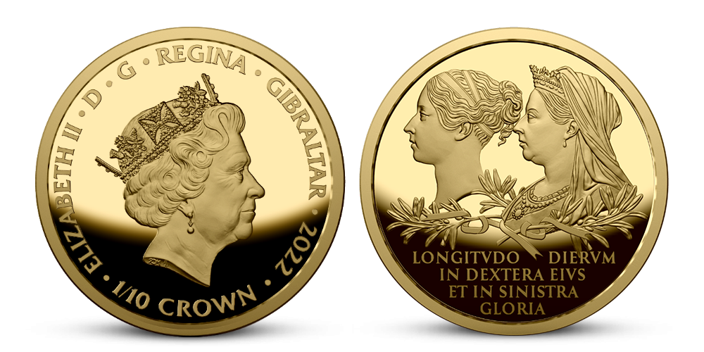 Zlatá mince 185. výročí královny Viktorie 