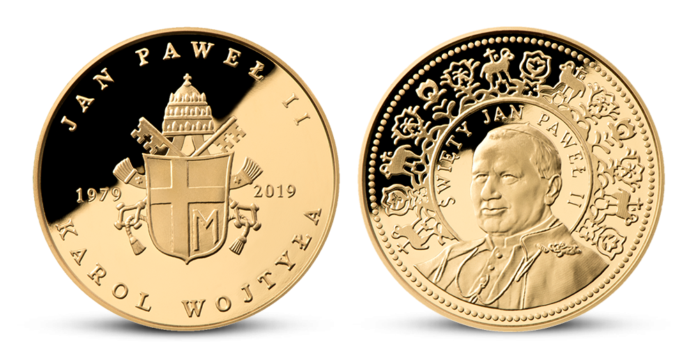 Zlatá medaile 40. výročí návštěvy Irska Janem Pavlem II. 