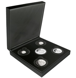 Set 5 stříbrných mincí Sovereign