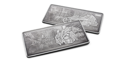 Legendární československá pětisetkoruna na medaili zušlechtěné stříbrem