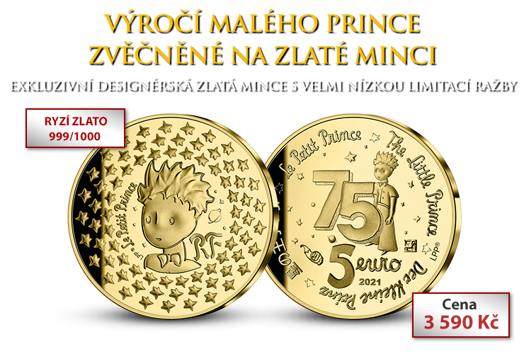 Výročí Malého prince zvěčněné na zlaté minci