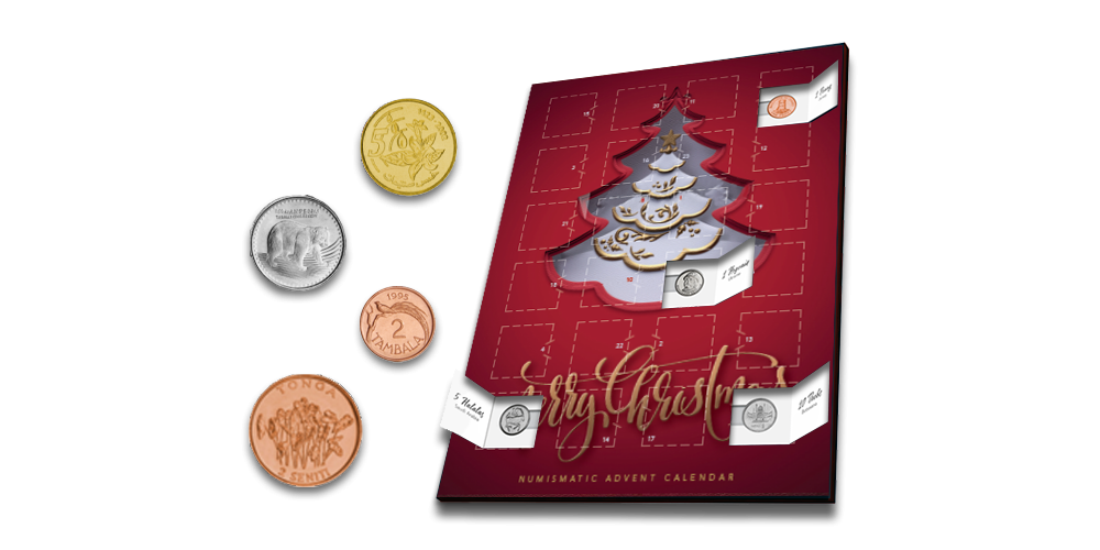 Numismatický adventní kalendář - 24 mincí