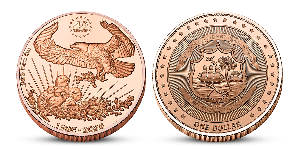  American Eagle a mince s impozantním průměrem