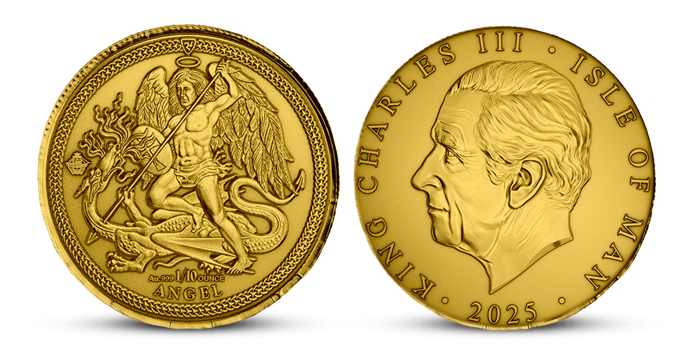 Zlatá mince Angel z ryzího zlata 999/1000 