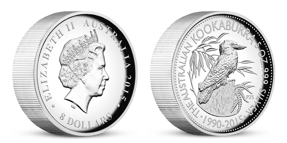 Austrálská stříbrná mince Kookaburra