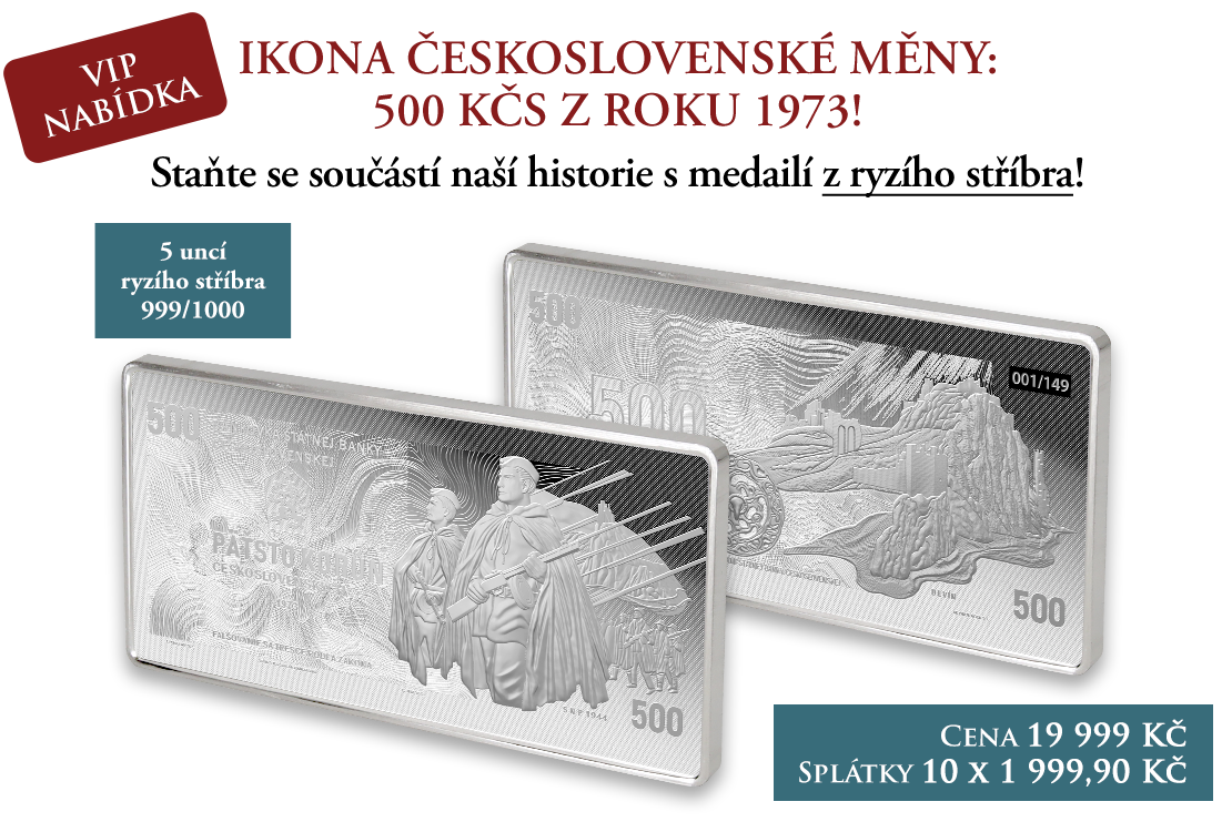 Ikona československé měny: 500 Kčs z roku 1973