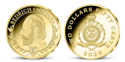 Bedřich Smetana na minci z ryzího zlata 999/1000