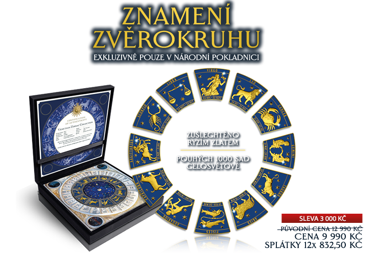 Limitovaná mincovní sada vyobrazující benátský zvěrokruh