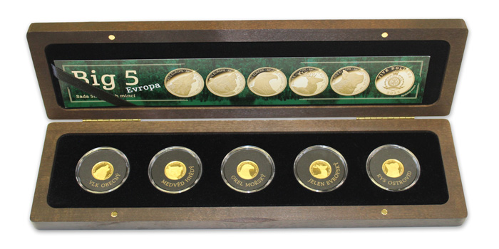 Evropská Big Five sada 5 zlatých mincí 