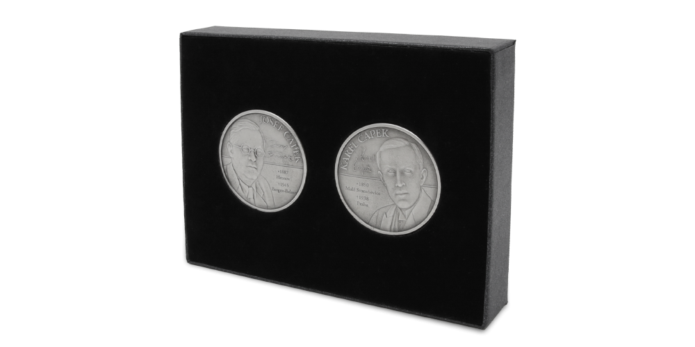 Pametní medaile vyobrazují Josefa Čapka a Karla Čapka