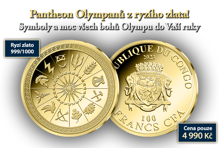 Pantheon Olympanů z ryzího zlata