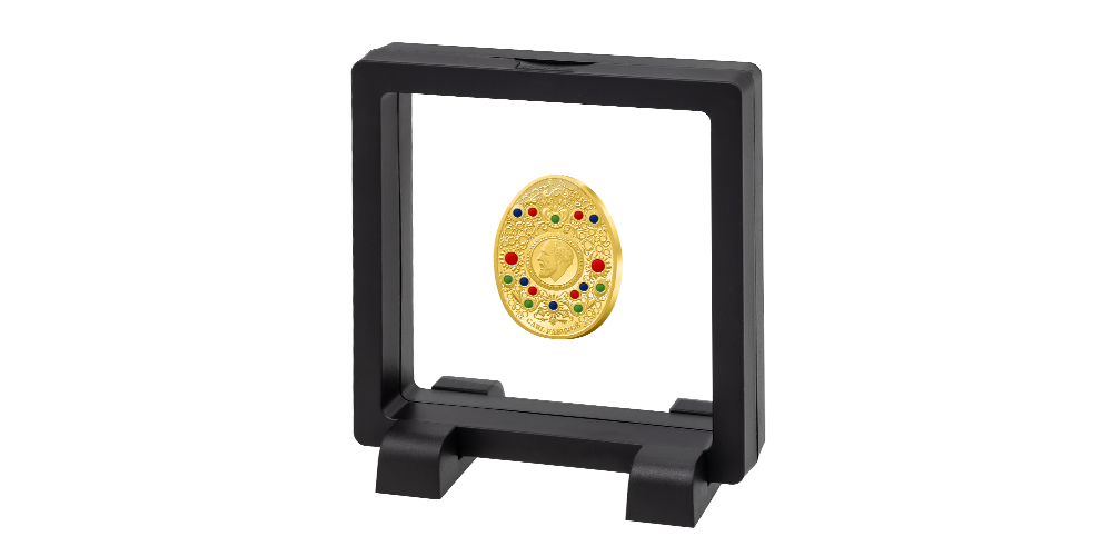 Carl Fabergé 180. výročí narození a pozlacená mince