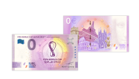 Suvenýrové euro bankovky MS Katar 2022