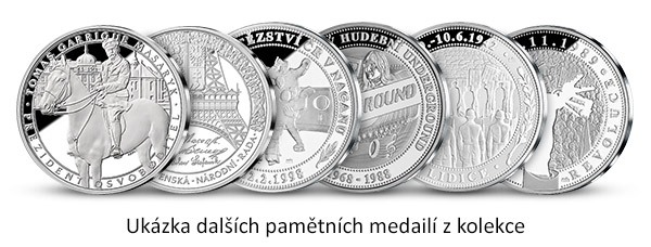 Ukázka dalších pamětních medailí z kolekce Historie Československa