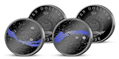 Hvězdná noční obloha, stříbrný set s UV tiskem a zirkony