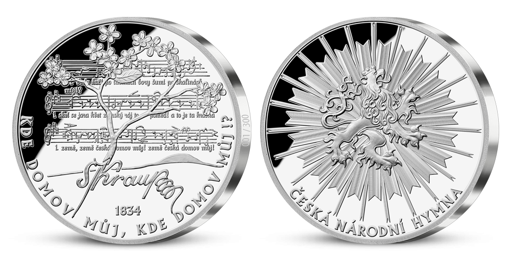 5uncová stříbrná medaile Česká hymna 5uncová stříbrná medaile Česká hymna