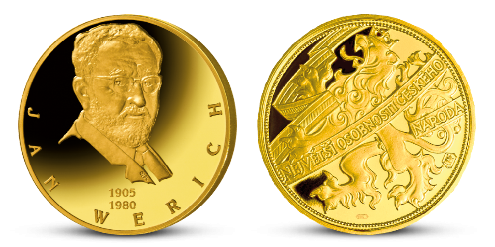 Jan Werich na zlaté medaili Jan Werich na zlaté medaili