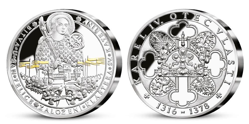 Stříbrná pamětní medaile Karel IV. a bitva u San Felice Stříbrná pamětní medaile Karel IV. a bitva u San Felice