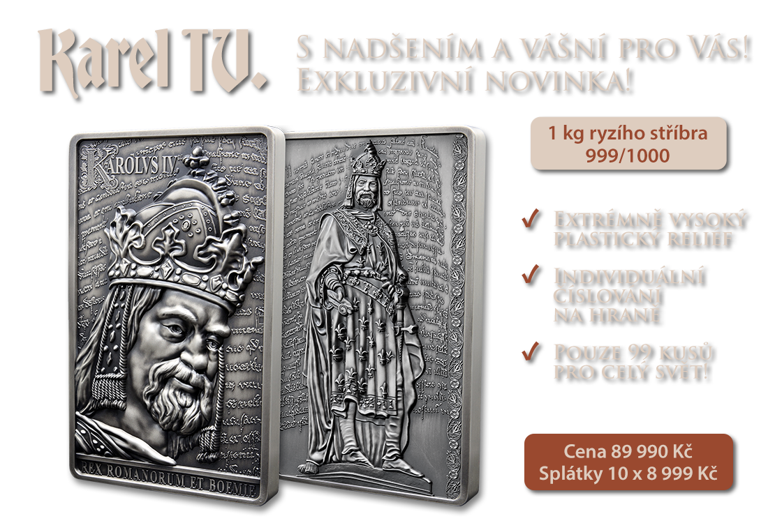 Inovativní Karel IV. na exkluzivní stříbrné medaili