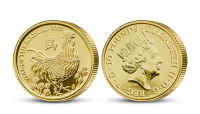 Rok Kohouta na oficiální zlaté minci z Británie