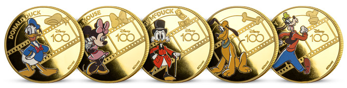 Mince z kolekce 100. výročí Disney Mince z kolekce 100. výročí Disney