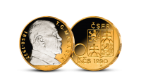 10 Kčs z let 1990-1993 mince zušlechtěná ryzím zlatem a rhodiem