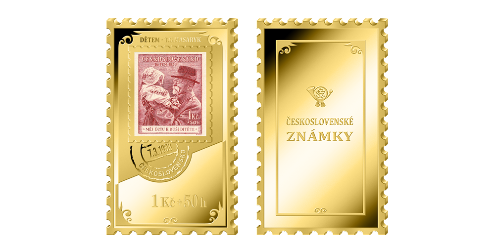  Československé známky - Masaryk s děvčátkem