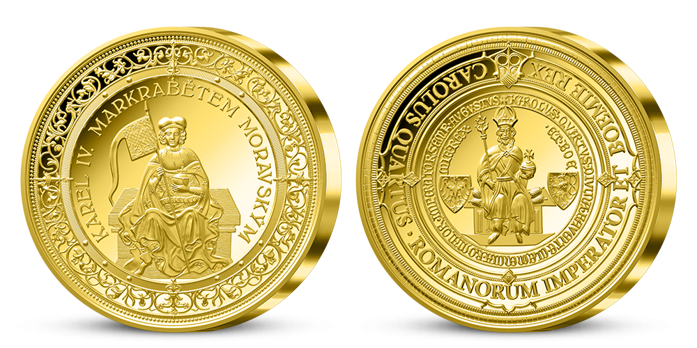 Kolekce Karel IV. - Otec vlasti - pamětní medaile Karel IV. Markrabětem moravským