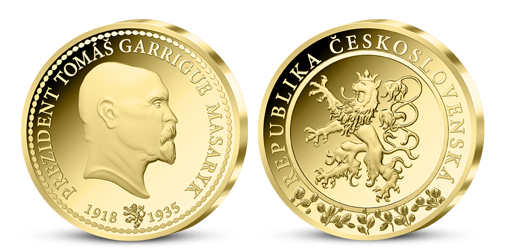 Tomáš Garrigue Masaryk na pamětní medaili