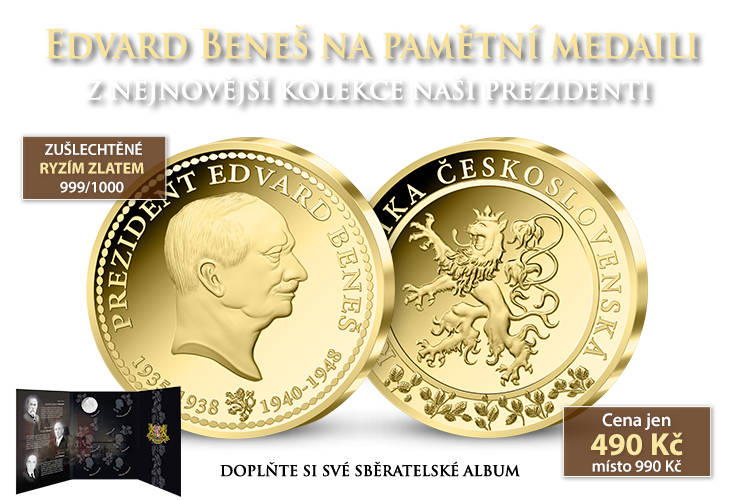 Edvard Beneš na pamětní medaili