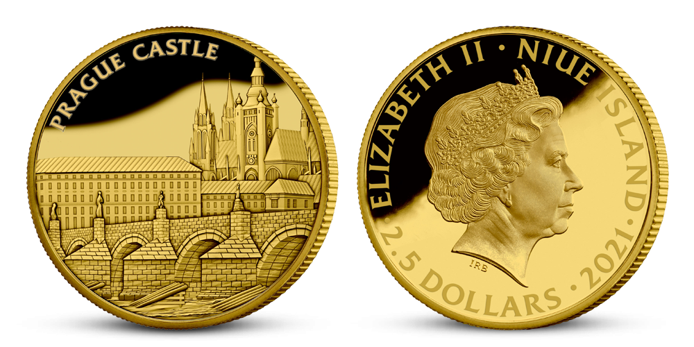  Pražský hrad, mince z ryzího zlata