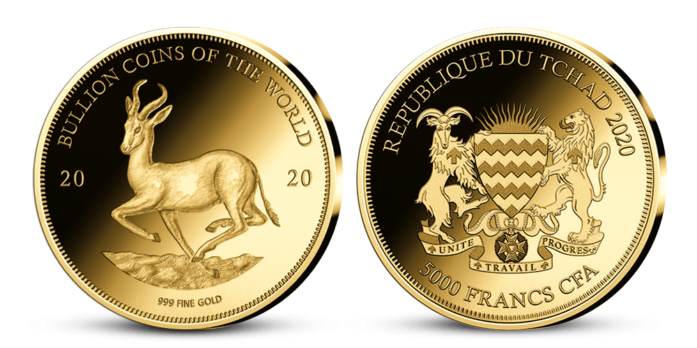 Krugerrand - mince v ryzím zlatě 999/1000