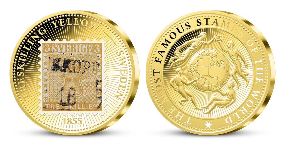 Kolekce Nejznámější známky světa - medaile Treskilling Yellow