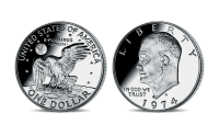 Stříbrná mince Dwight D. Eisenhower z kolekce Americké stříbrné dolary