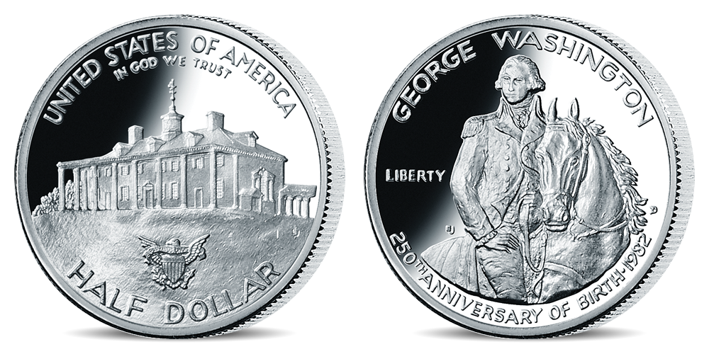 Stříbrná mince G. Washington z kolekce Americké stříbrné dolary
