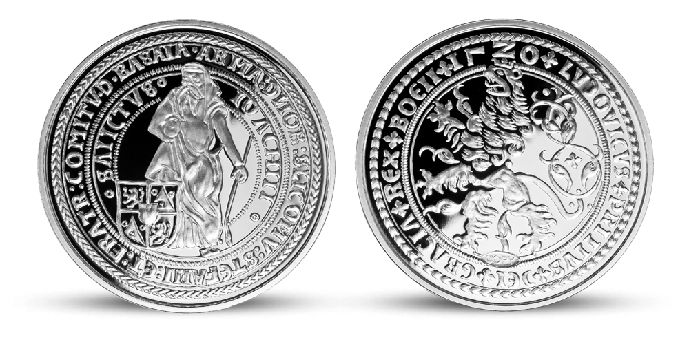 Nejvýznamnější české mince - Dvoutolar Štěpána Šlika zušlechtěný stříbrem