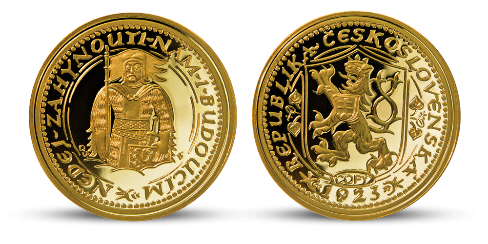 Nejvýznamnější české mince - Svatováclavský dukát zušlechtěný zlatem