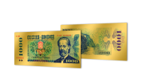 Zlaté československé bankovky - 1000 Kčs