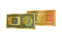 Zlaté československé bankovky - 20 Kčs