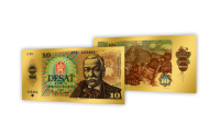 Zlaté československé bankovky - 10 Kčs