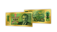 Zlaté československé bankovky - 100 Kčs
