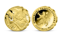 Alfons Mucha - sada pamětních medailí zušlechtěných ryzím zlatem - Jaro