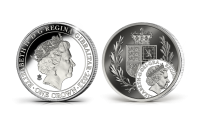 Mince s královnou Alžbětou II. z ryzího stříbra 999/1000